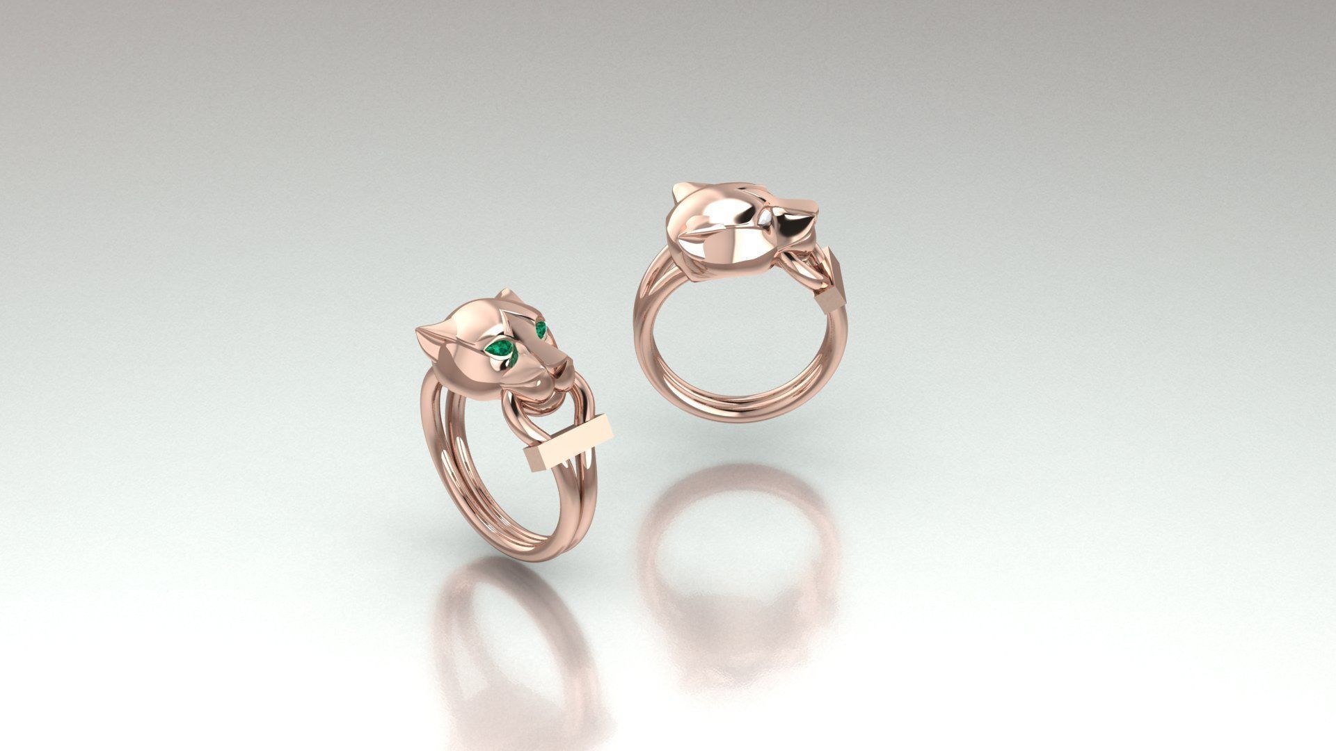 Pantera ring 3D print model_5