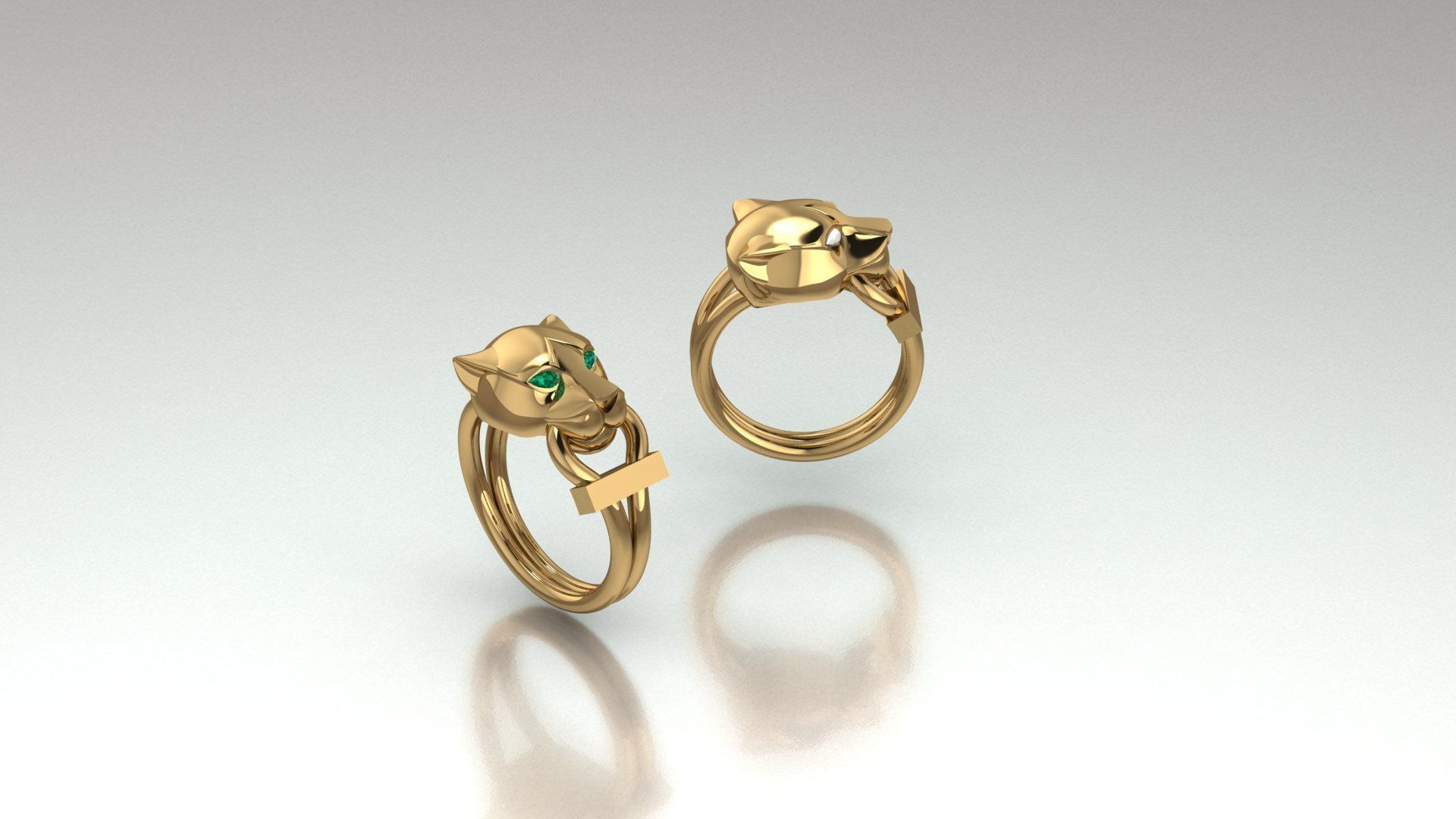 Pantera ring 3D print model_3