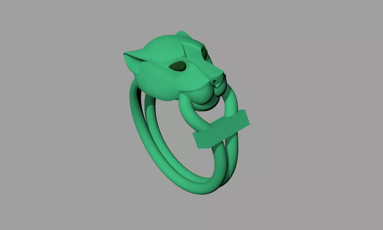 Pantera ring 3D print model_0