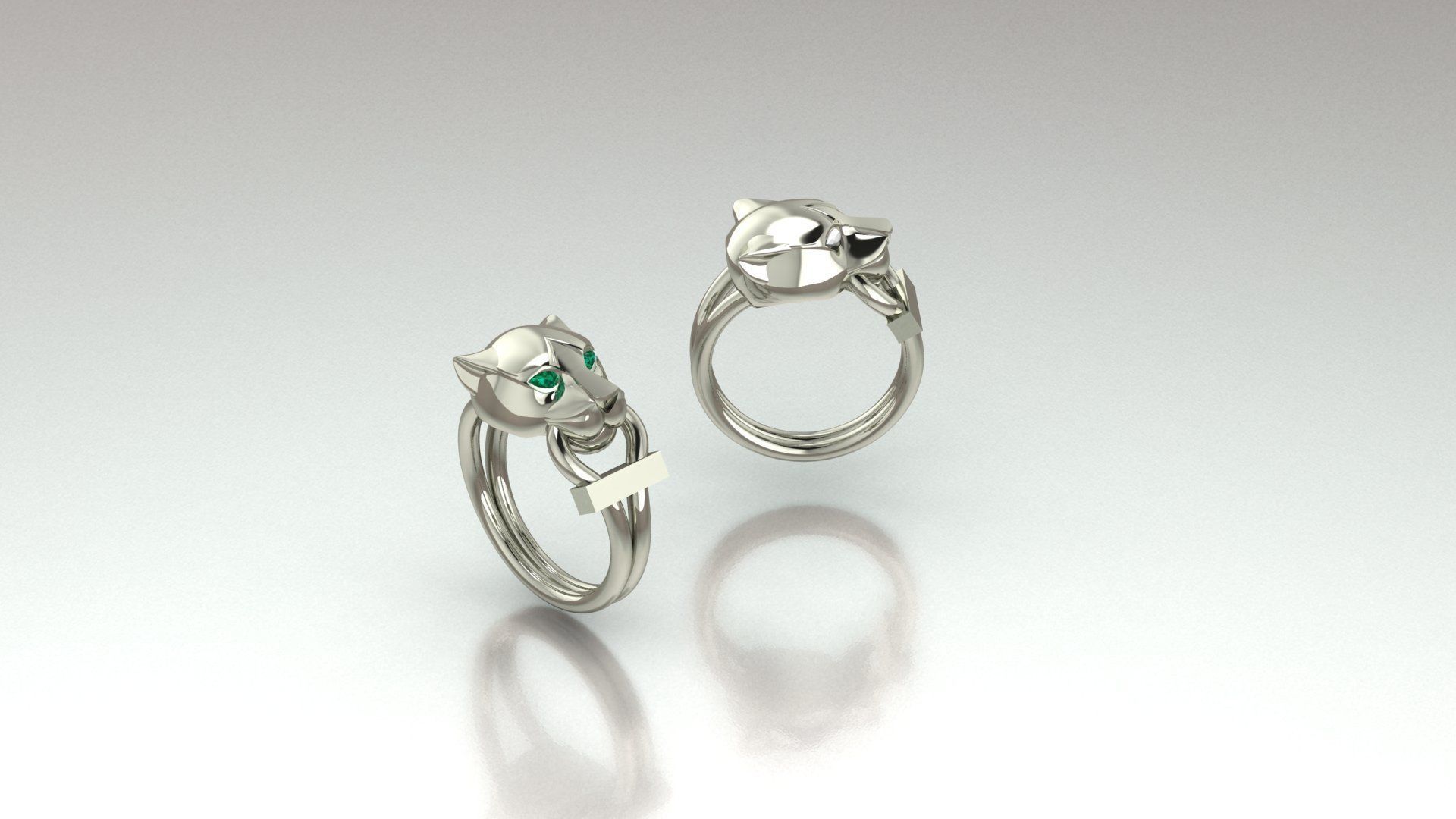 Pantera ring 3D print model_4