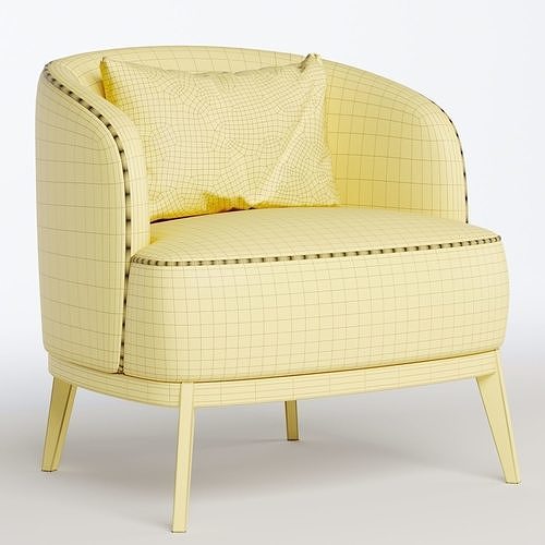 megan arm chair 3D model 7