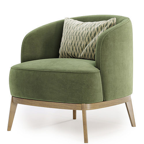 megan arm chair 3D model 4