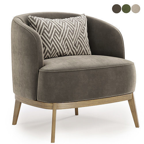 megan arm chair 3D model 3