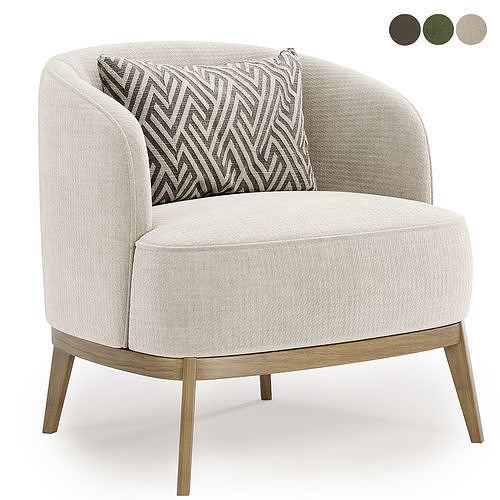 megan arm chair 3D model 2