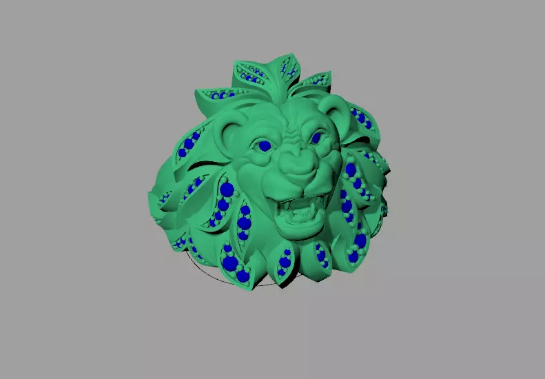 Lion ring 3D print model