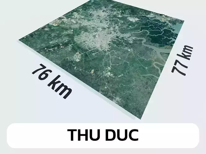 Thu Duc Vietnam City Landscape 3D Model 3D model