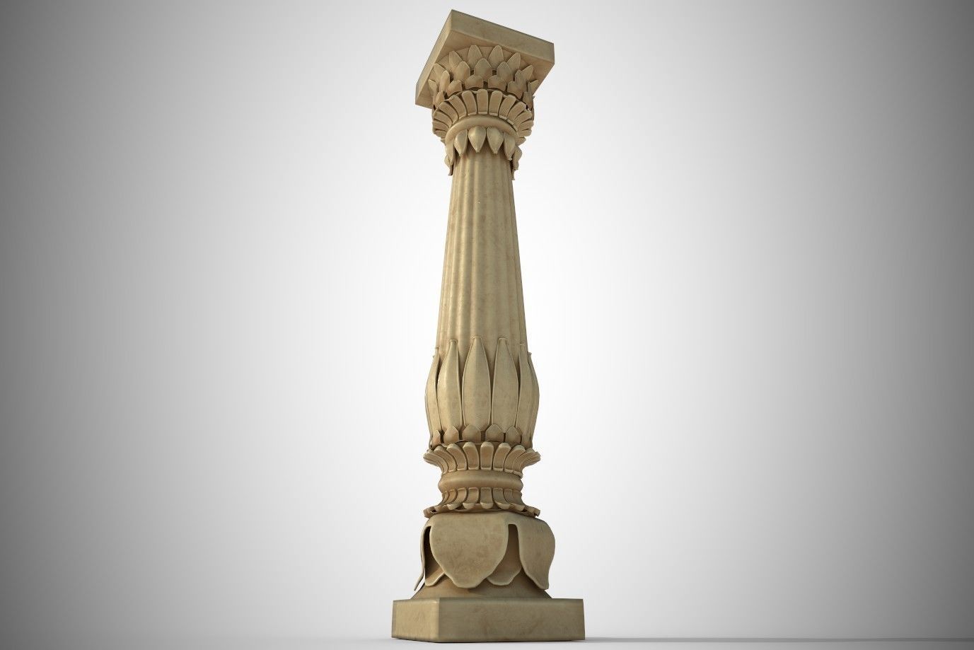 Mughal Pillar 3d Model 3D model_1