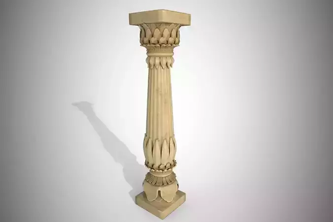 Mughal Pillar 3d Model 3D model