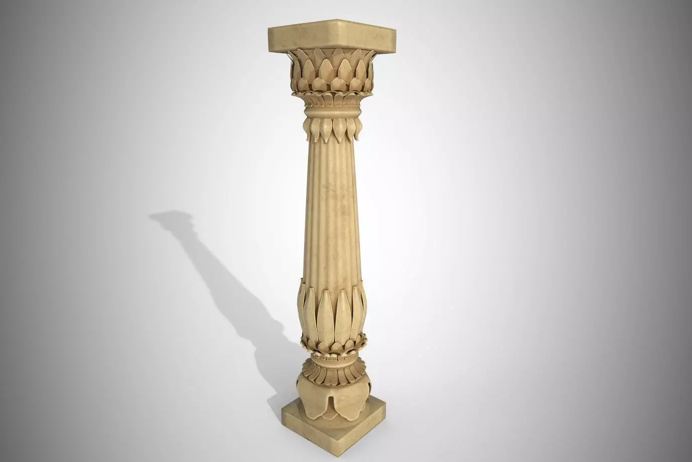Mughal Pillar 3d Model 3D model_0