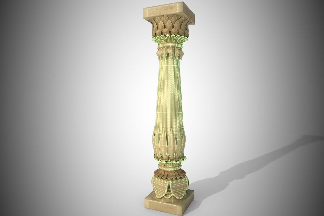 Mughal Pillar 3d Model 3D model_2