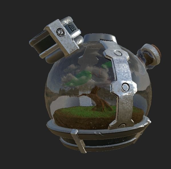 Seed Bottle Low-poly 3D model_2