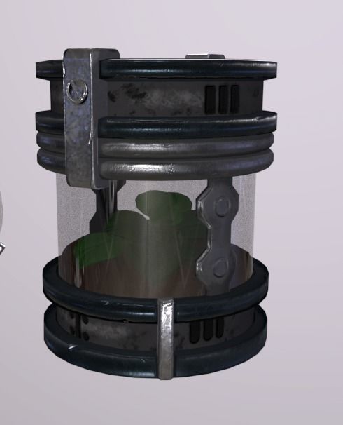 Seed Bottle Low-poly 3D model_3