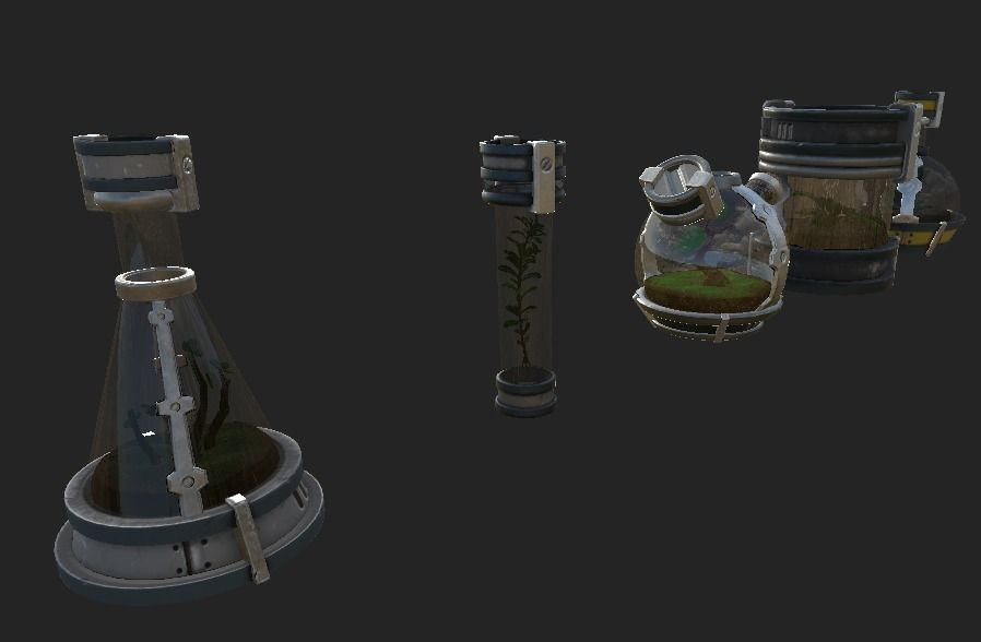 Seed Bottle Low-poly 3D model_5