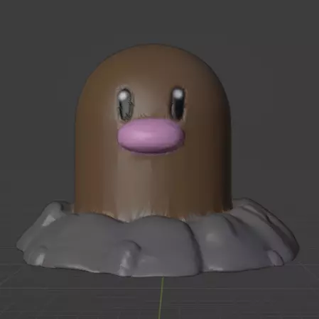 Diglett  3D print model_0