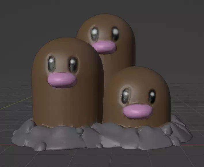 Dugtrio 3D print model