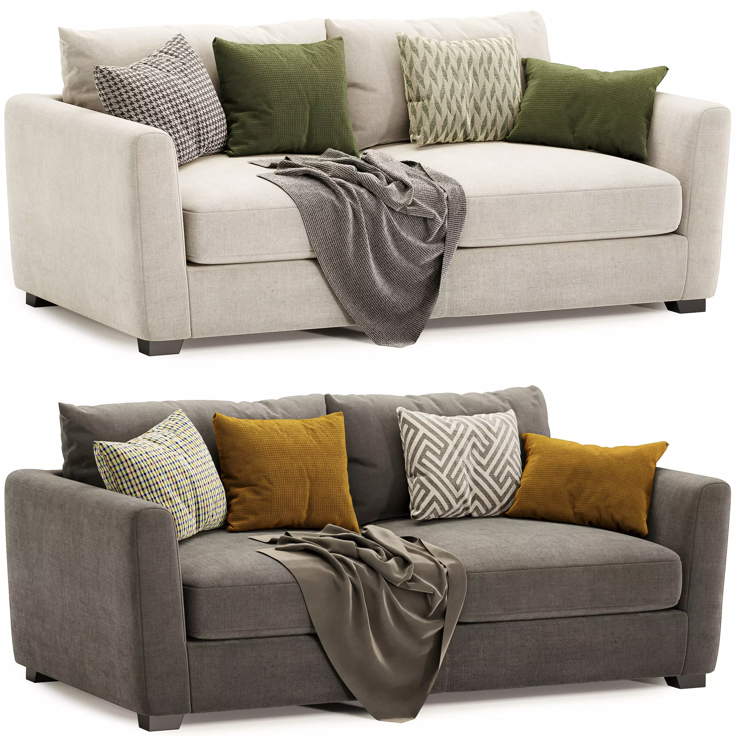Metz 3 Seater Sofa 3D model_0