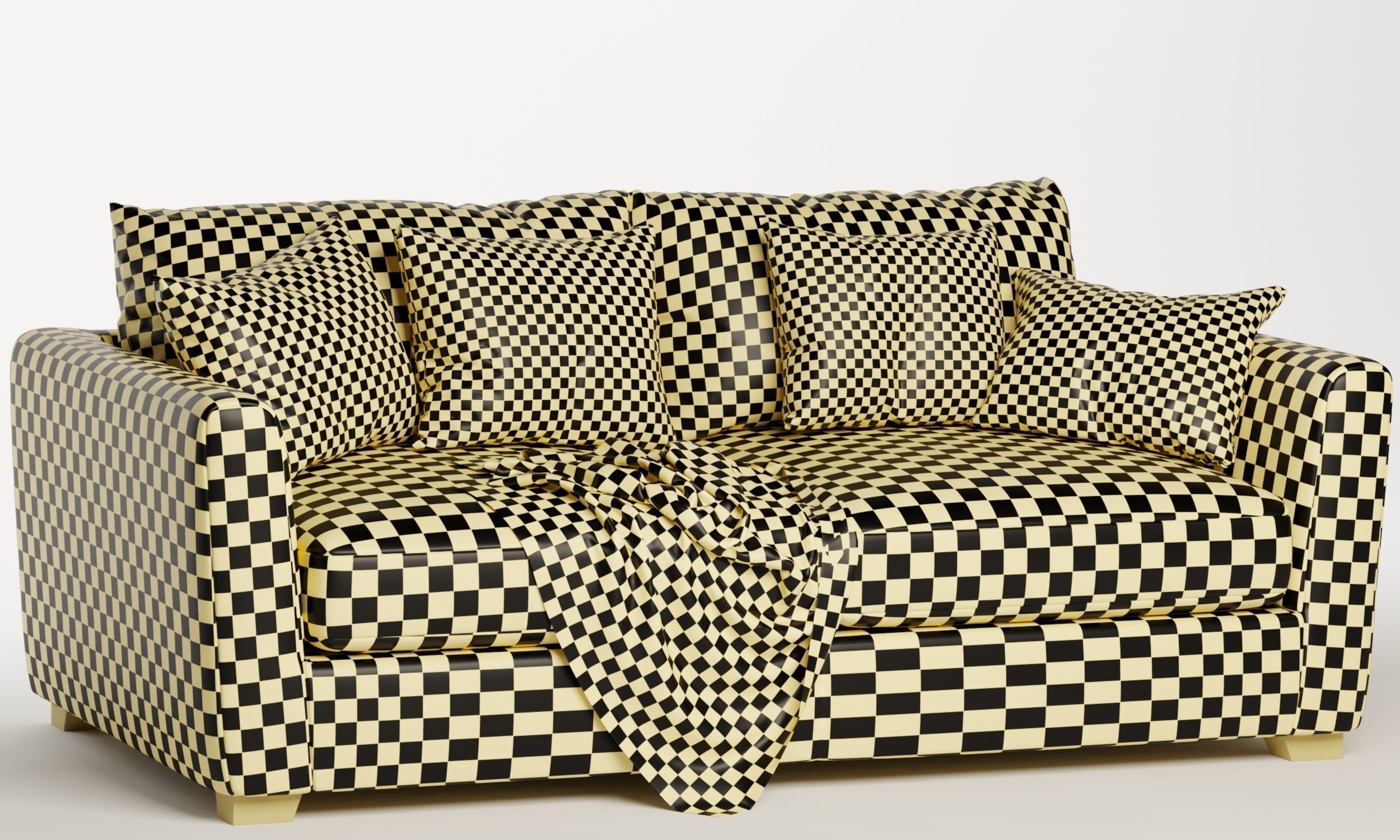 Metz 3 Seater Sofa 3D model_8