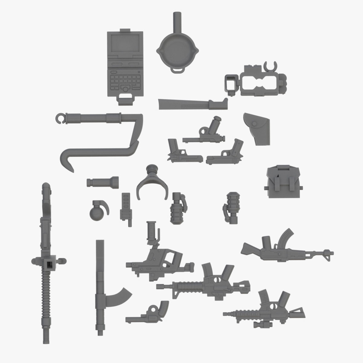Lego Realsize 3D Scan Weapons Collection Low-poly 3D model_9