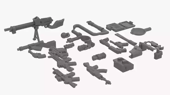 Lego Realsize 3D Scan Weapons Collection