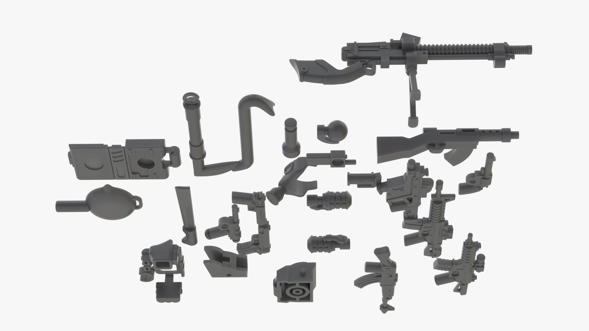 Lego Realsize 3D Scan Weapons Collection Low-poly 3D model_5