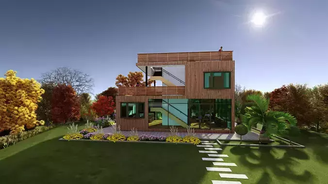 Cabin Floor Plans Low-poly 3D model