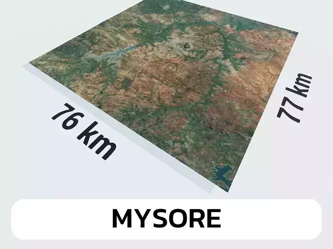 Mysore India City Landscape 3D Model