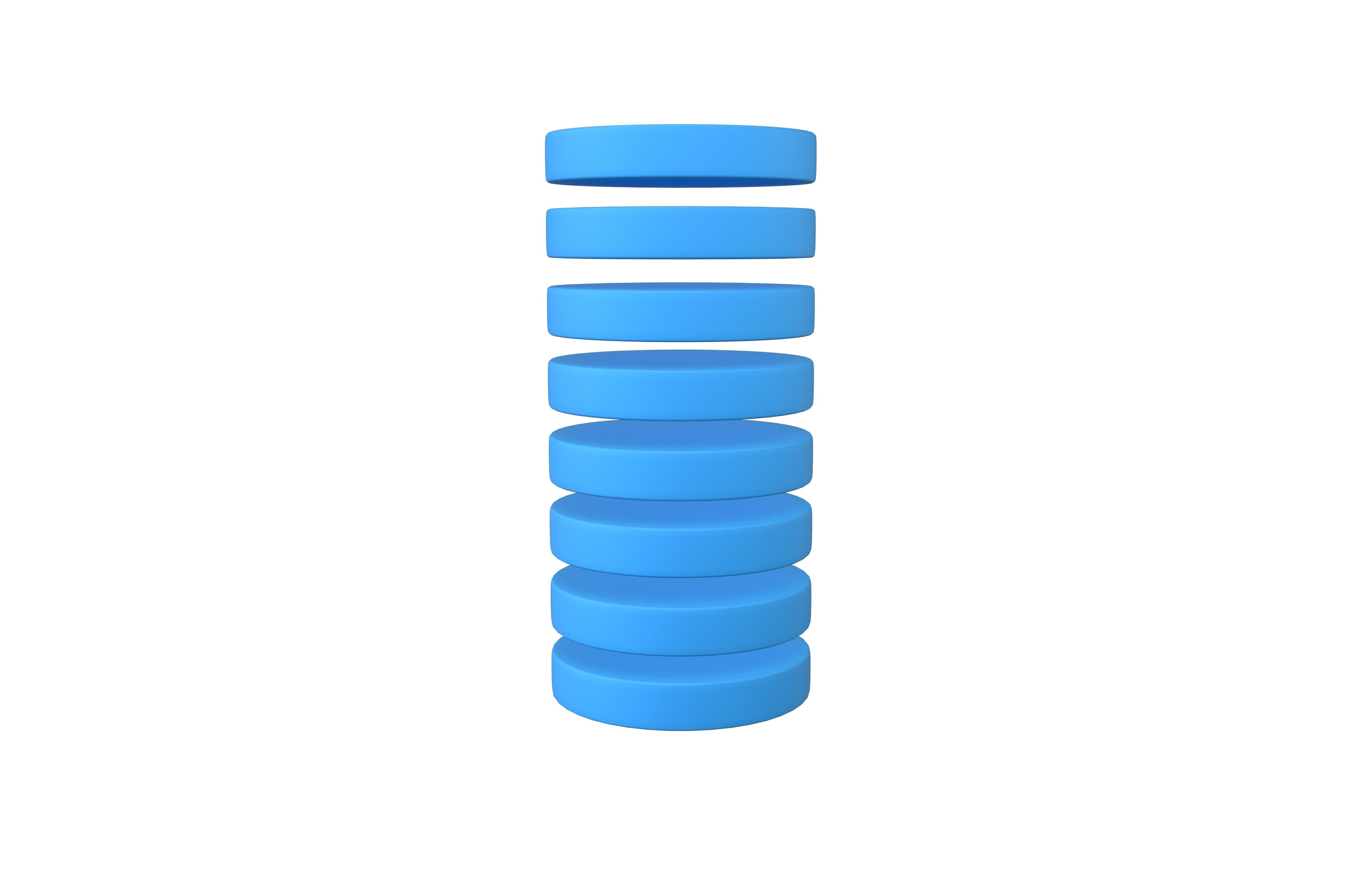 Nand Flash Memory TLC Structure v1 005 Low-poly 3D model_1