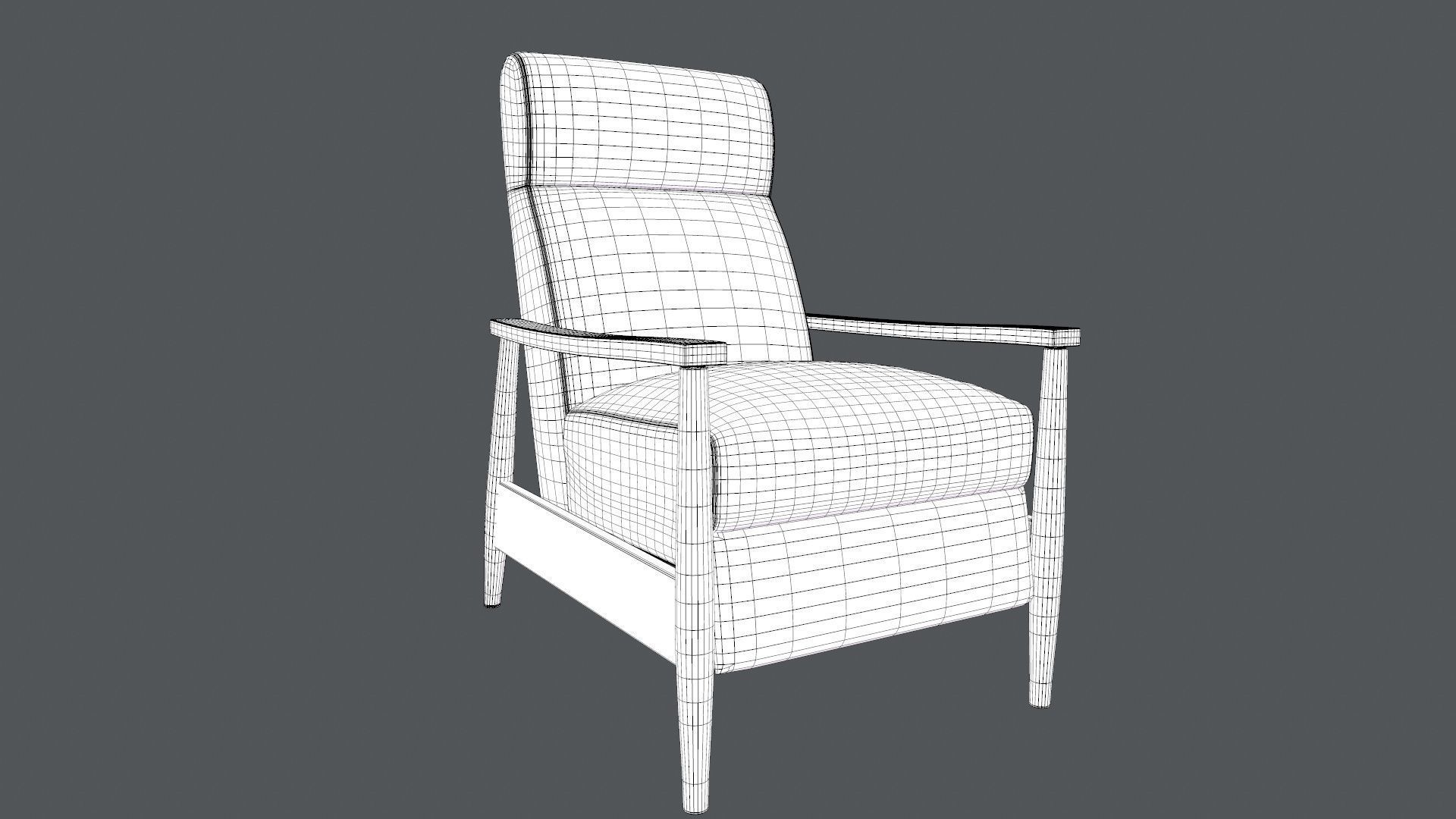Coaster Push Back Recliner 3D model_19