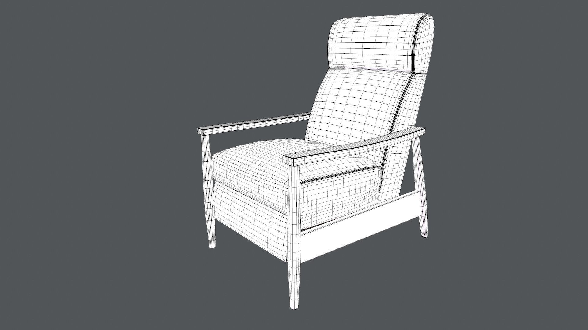 Coaster Push Back Recliner 3D model_20