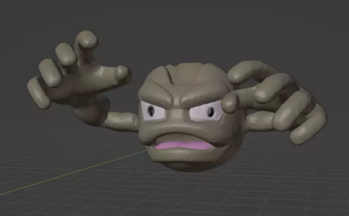 Geodude  3D print model_0