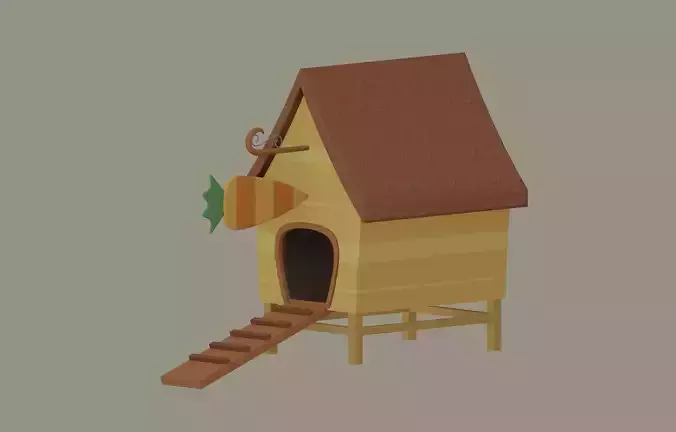 Bunny House 3D model