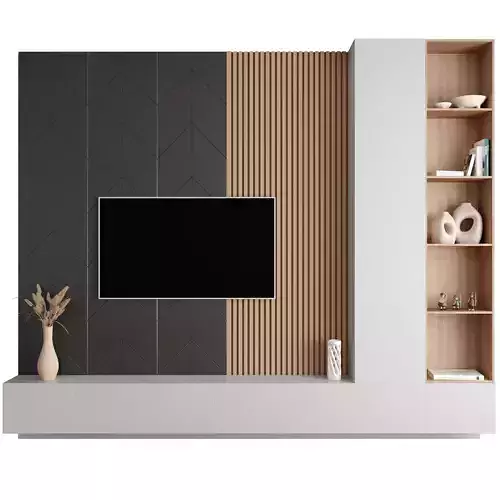 TV Wall with decoration 