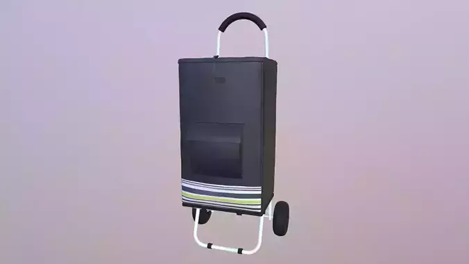 Shopping Trolley Bag Steel 3D model