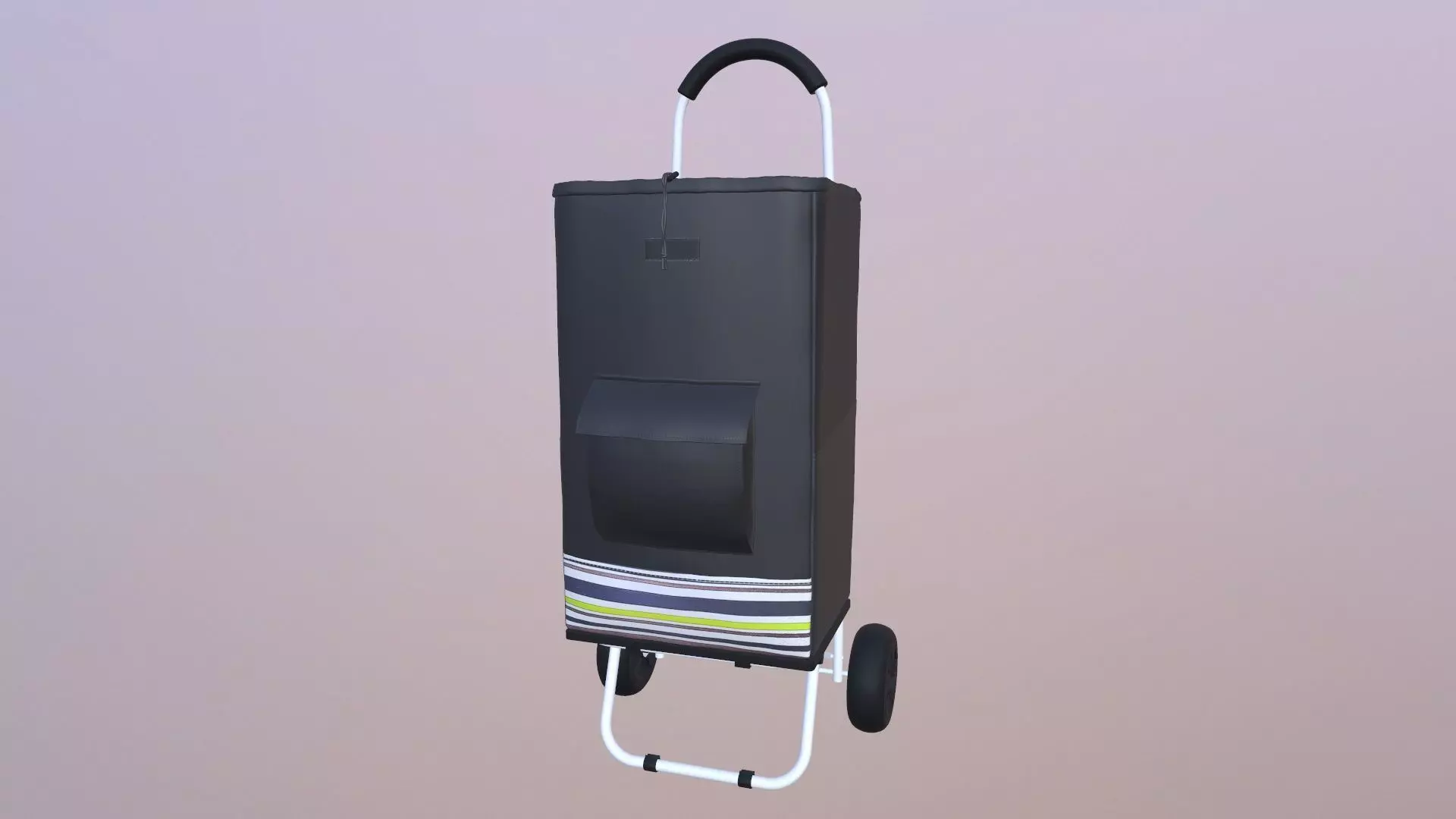 Shopping Trolley Bag Steel 3D model_0