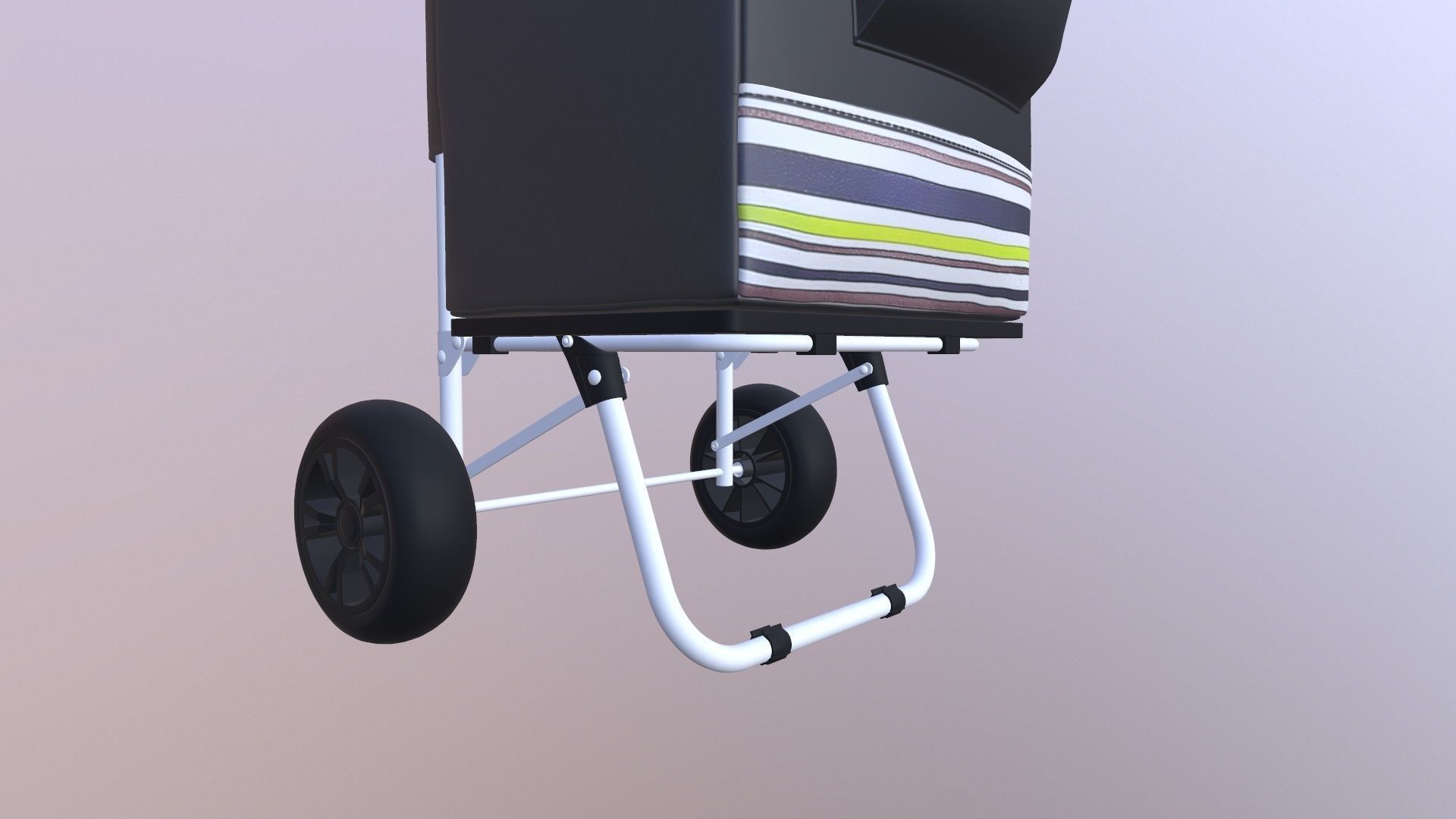 Shopping Trolley Bag Steel 3D model_7