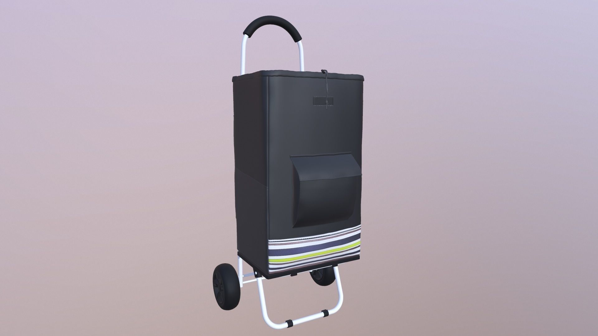 Shopping Trolley Bag Steel 3D model_3