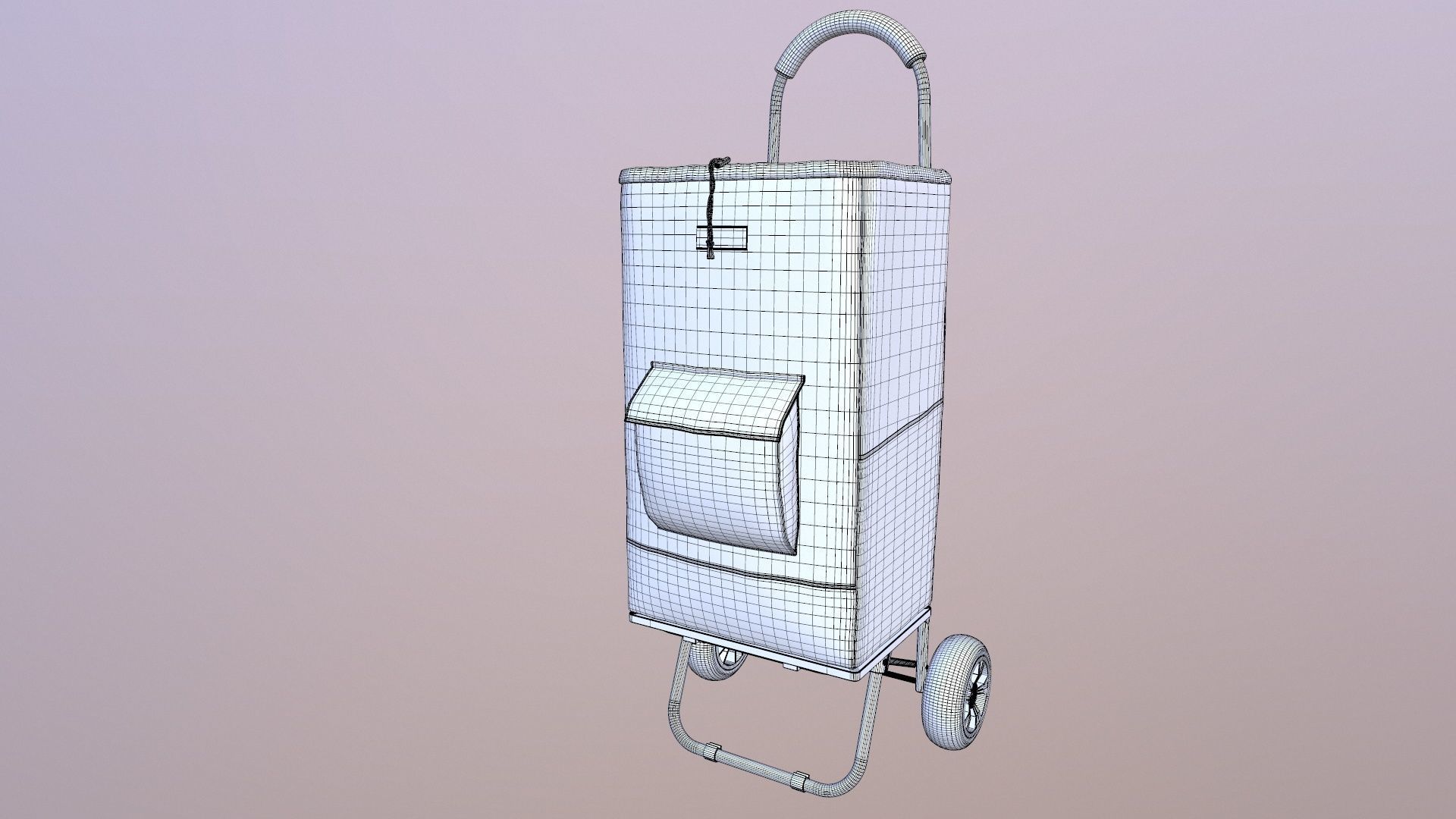Shopping Trolley Bag Steel 3D model_15