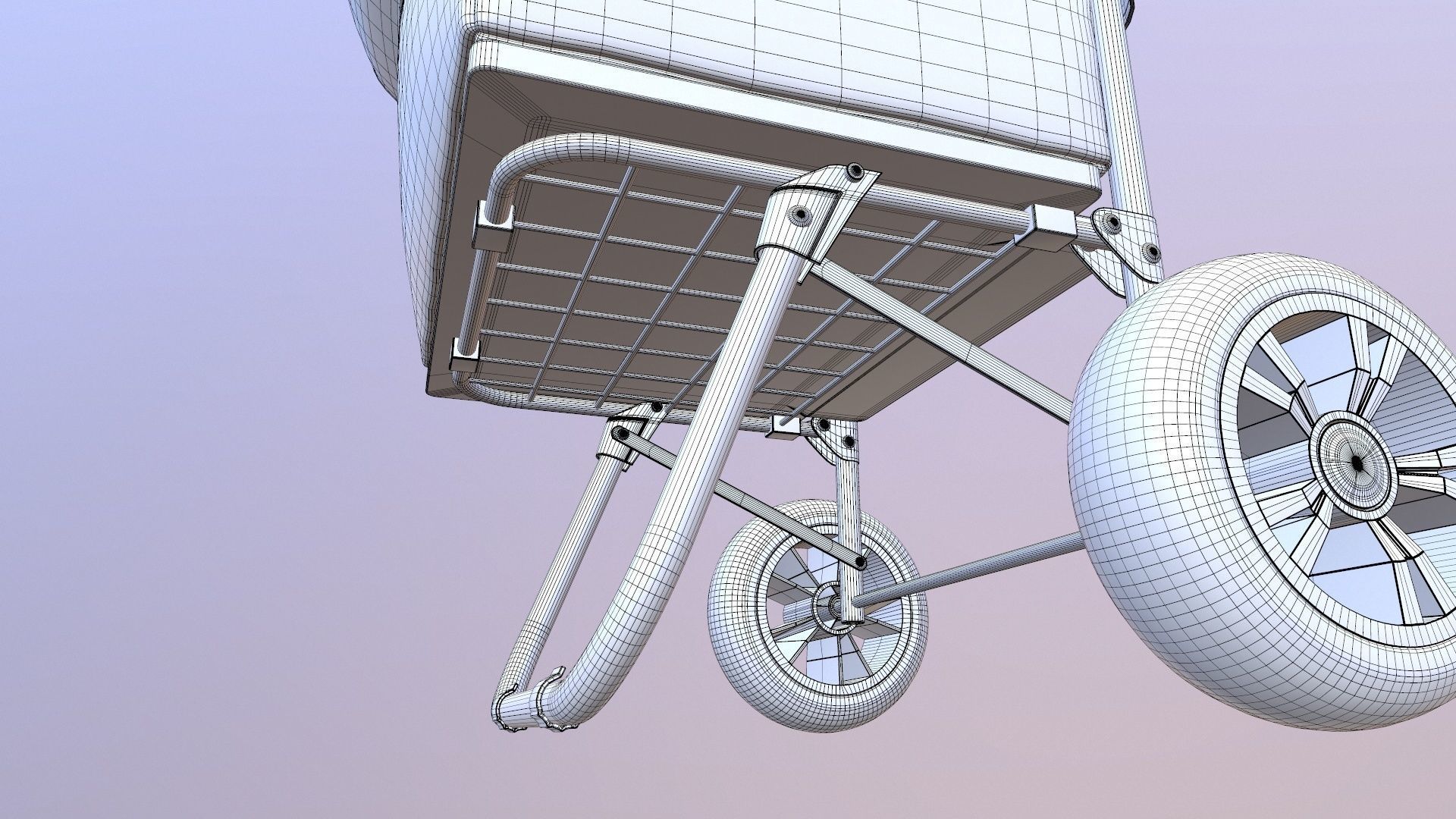 Shopping Trolley Bag Steel 3D model_19