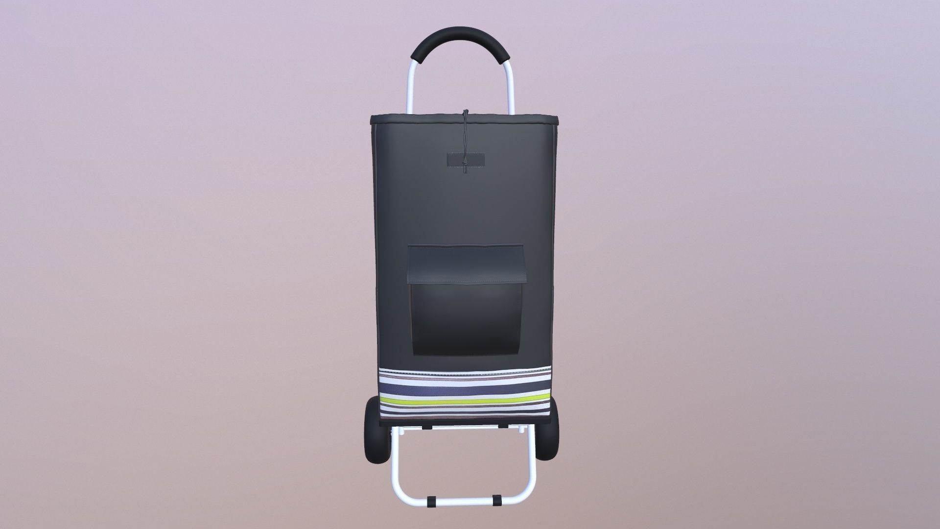 Shopping Trolley Bag Steel 3D model_2