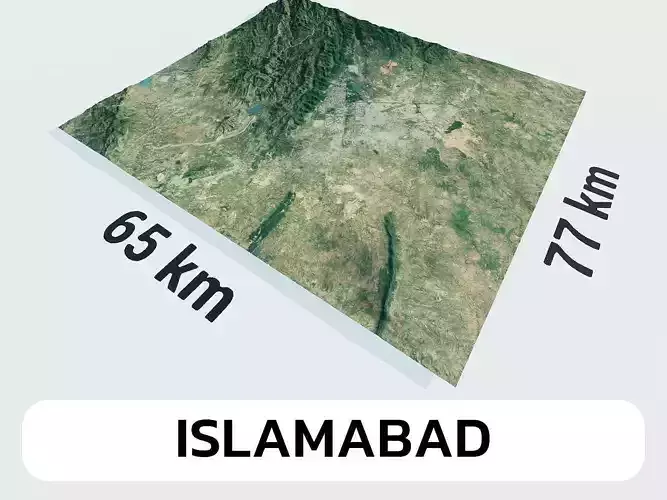 Islamabad Pakistan City Landscape 3D Model