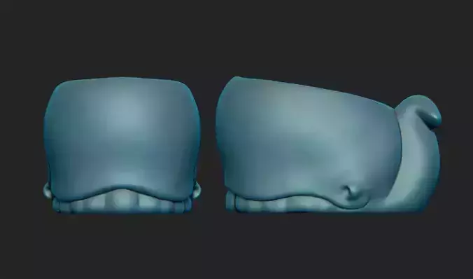 Moby the Whale Pot  3D print model