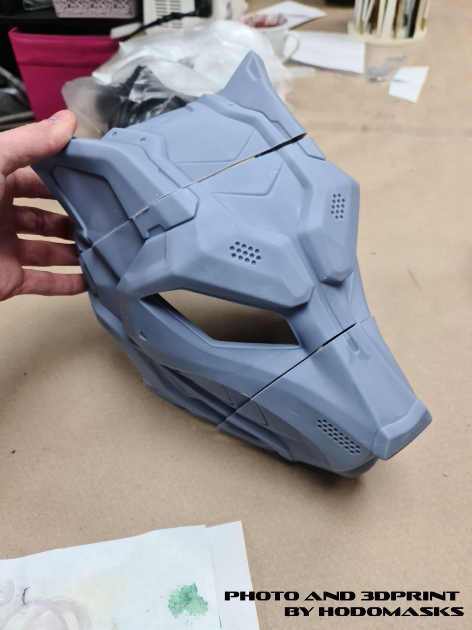 Neo Wolf - cosplay sci-fi mask - digital STL file for 3Dprinting 3D print model_14