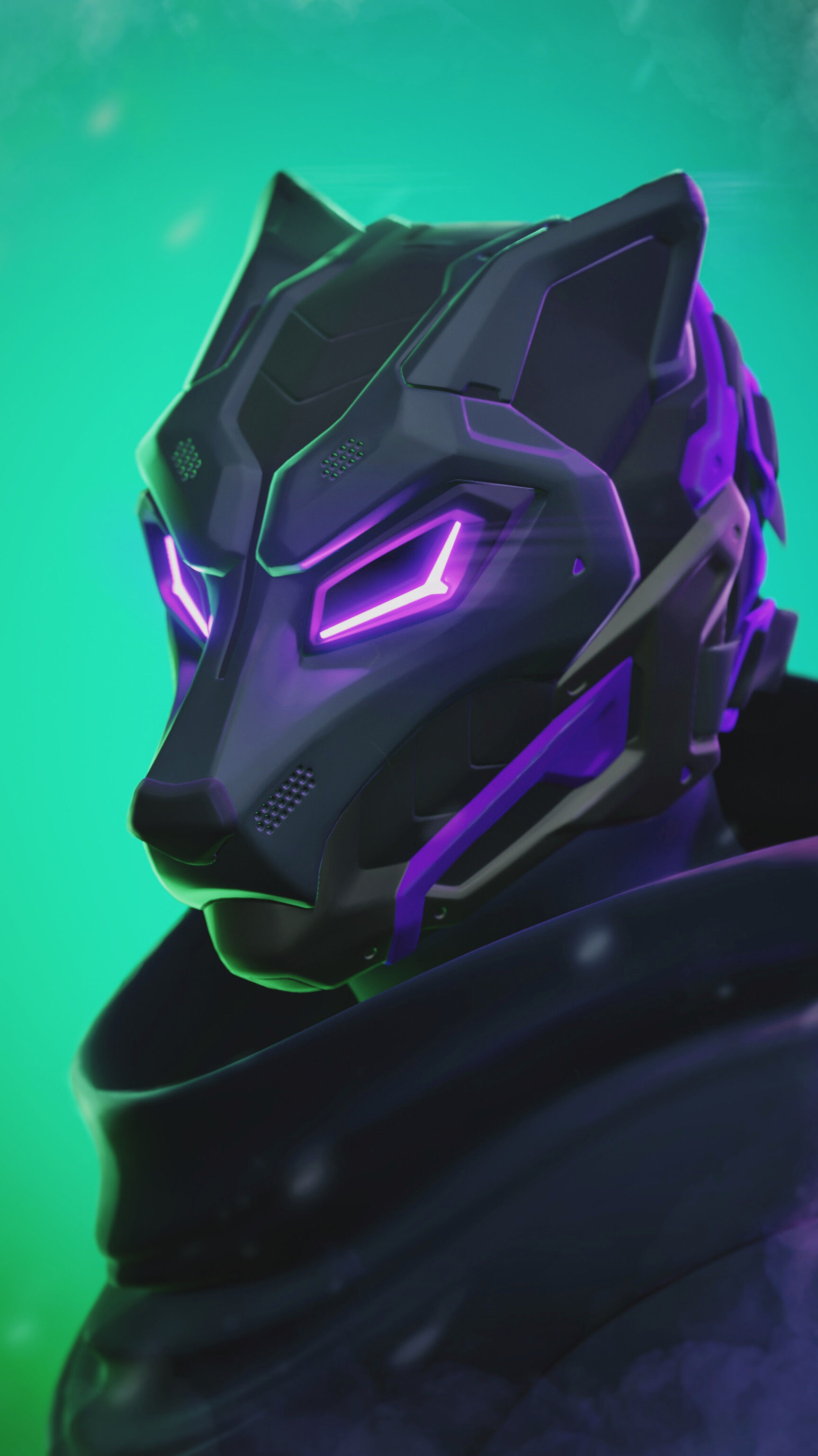 Neo Wolf - cosplay sci-fi mask - digital STL file for 3Dprinting 3D print model_4