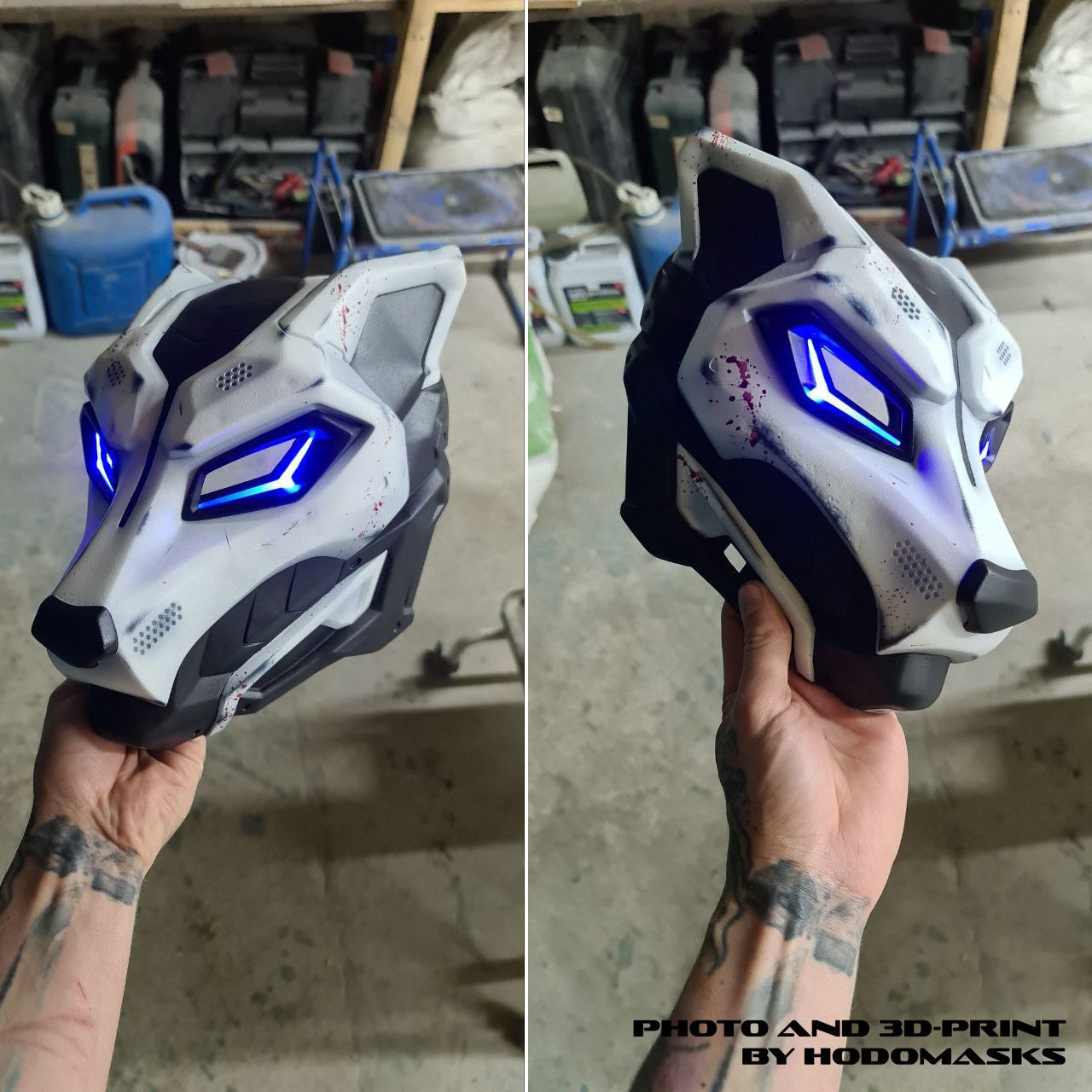 Neo Wolf - cosplay sci-fi mask - digital STL file for 3Dprinting 3D print model_16