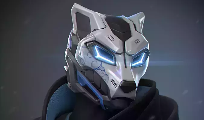 Neo Wolf - cosplay sci-fi mask - digital STL file for 3Dprinting 3D print model