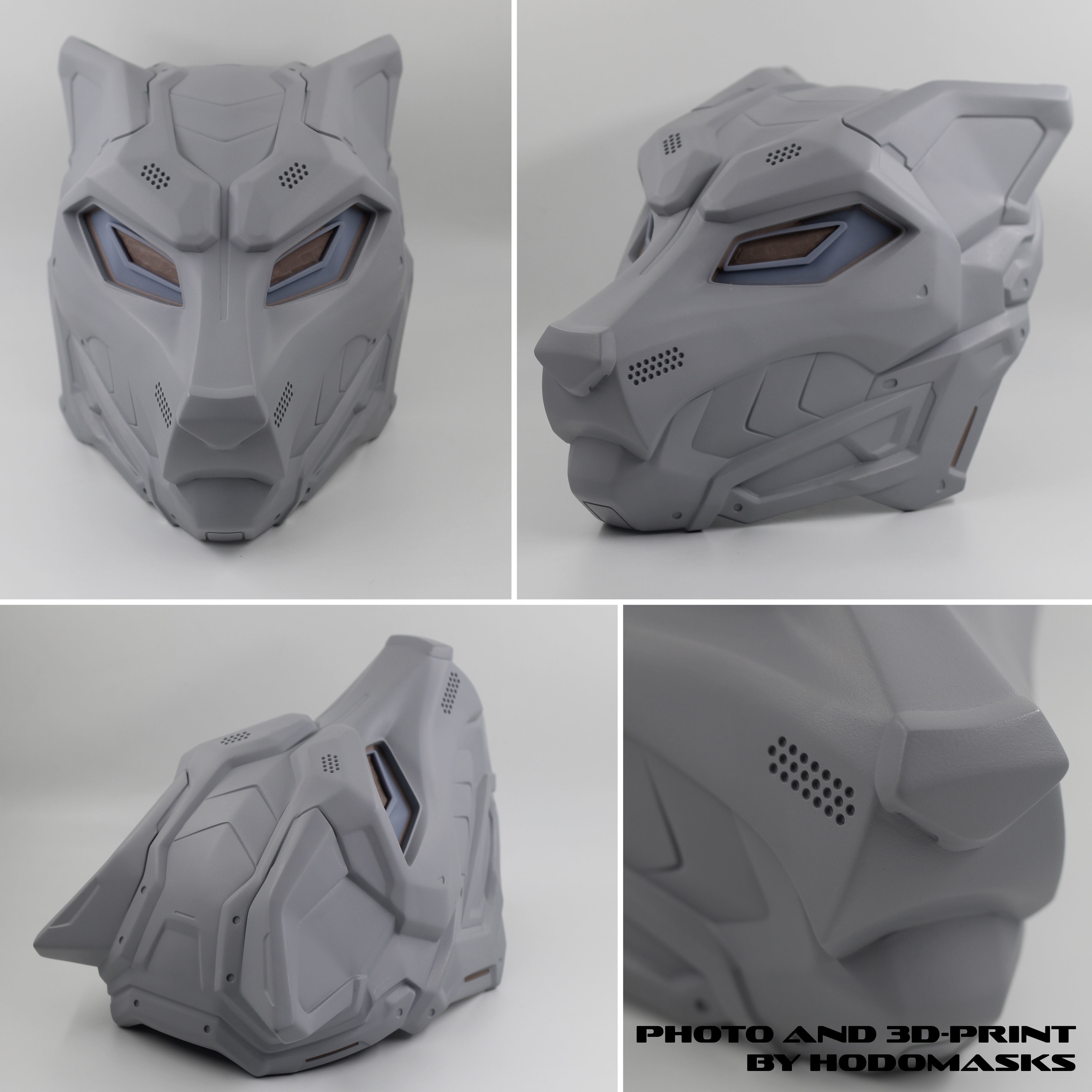 Neo Wolf - cosplay sci-fi mask - digital STL file for 3Dprinting 3D print model_15