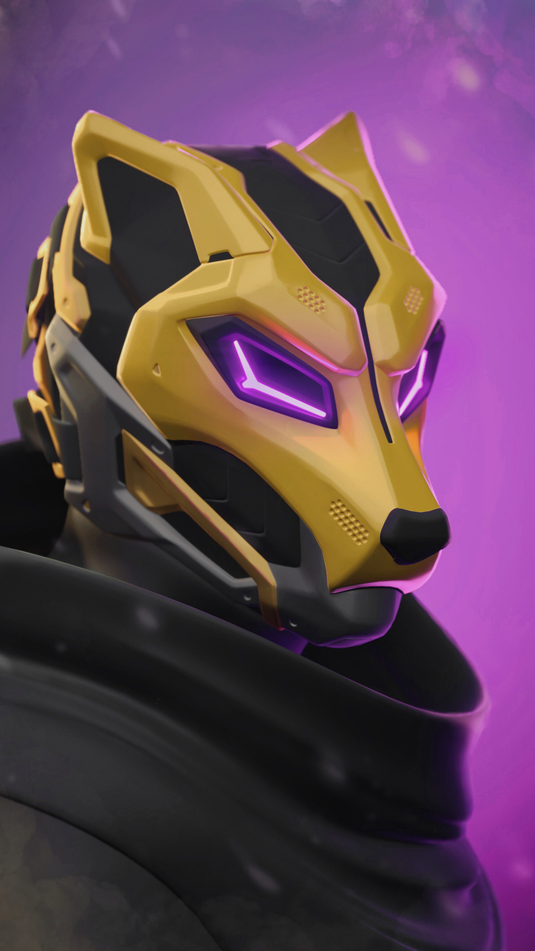 Neo Wolf - cosplay sci-fi mask - digital STL file for 3Dprinting 3D print model_5