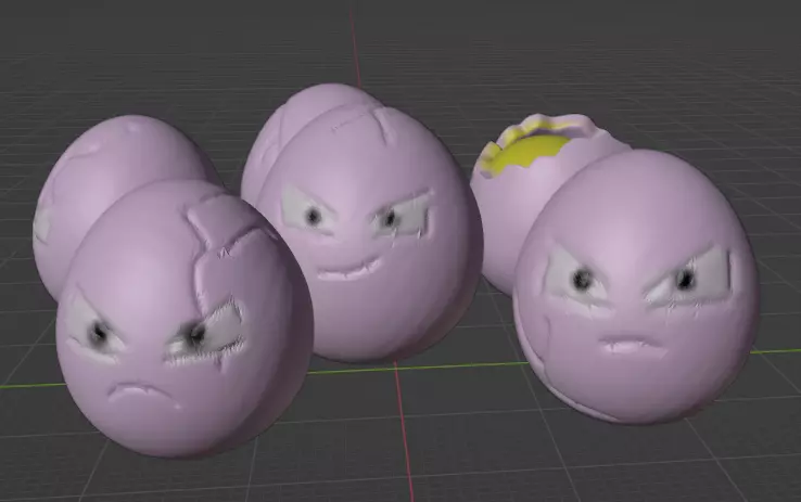 Exeggcute 3D print model