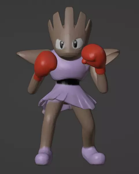 Hitmonchan  3D print model_0