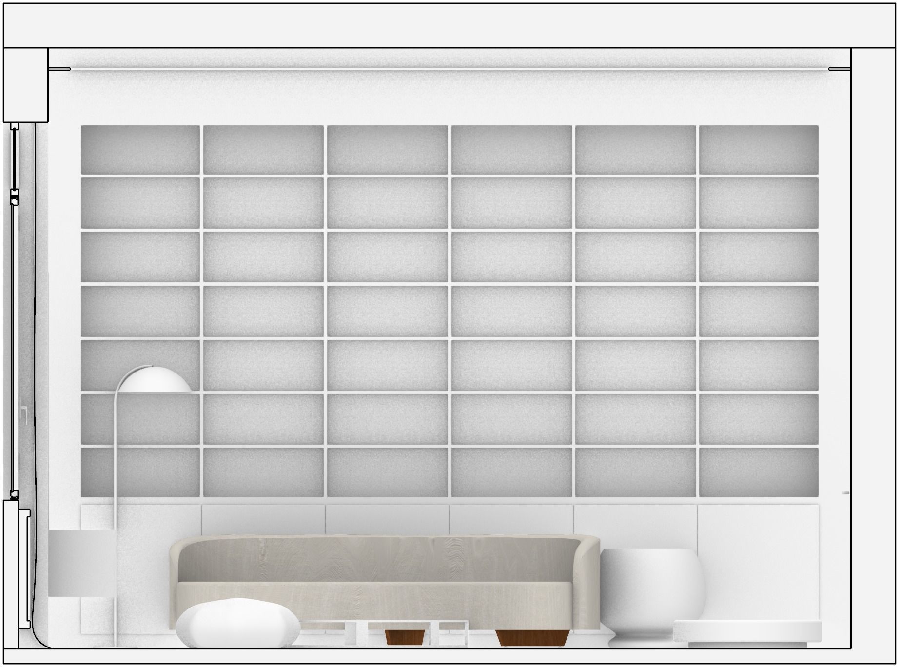 Elegante soggiorno contemporaneo 3D model_2